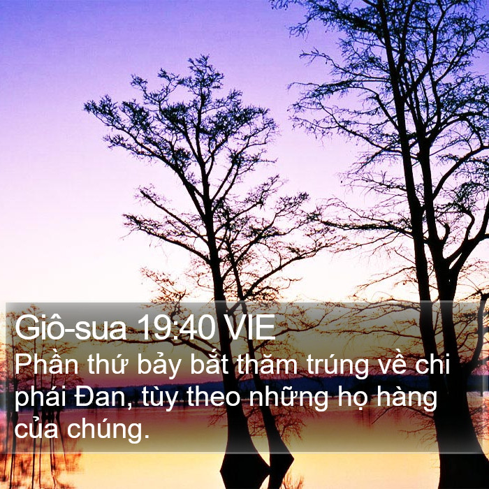 Giô-sua 19:40 VIE Bible Study