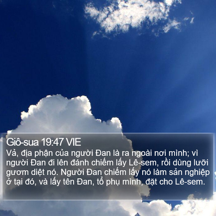 Giô-sua 19:47 VIE Bible Study
