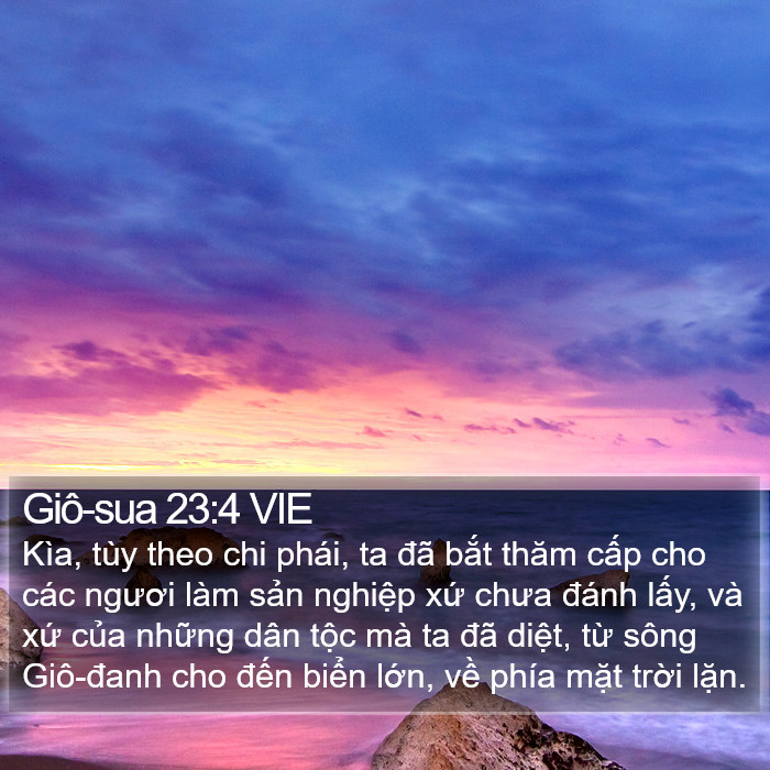 Giô-sua 23:4 VIE Bible Study