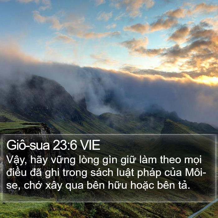 Giô-sua 23:6 VIE Bible Study