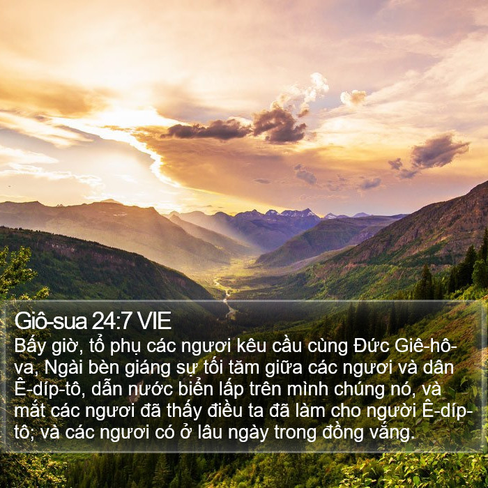 Giô-sua 24:7 VIE Bible Study