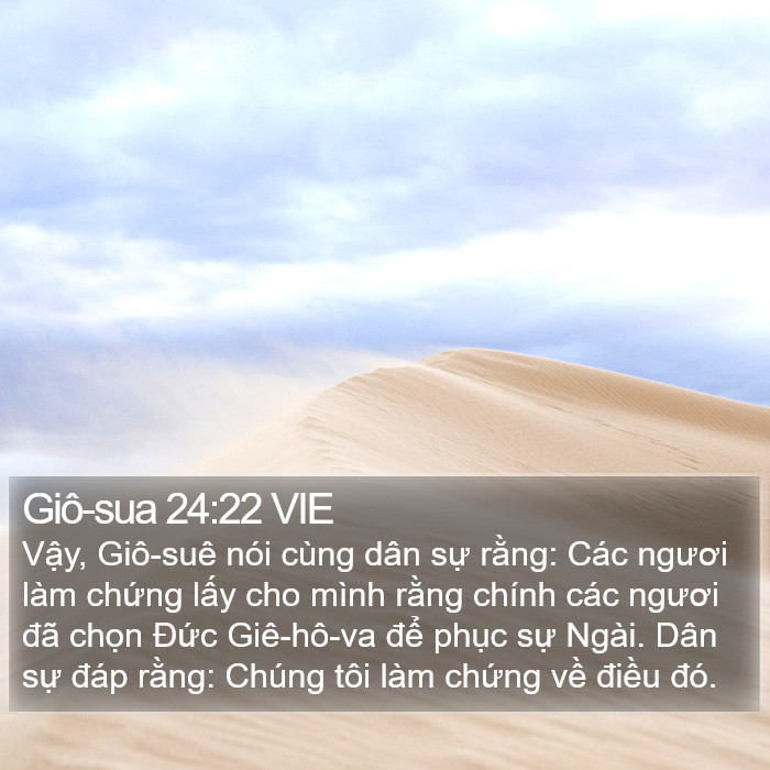 Giô-sua 24:22 VIE Bible Study