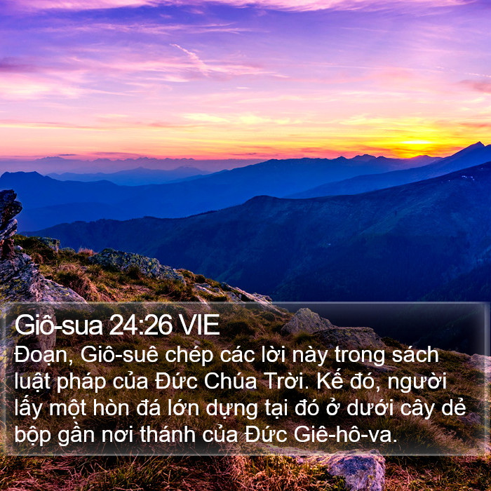 Giô-sua 24:26 VIE Bible Study