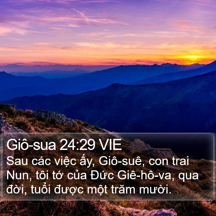 Giô-sua 24:29 VIE Bible Study