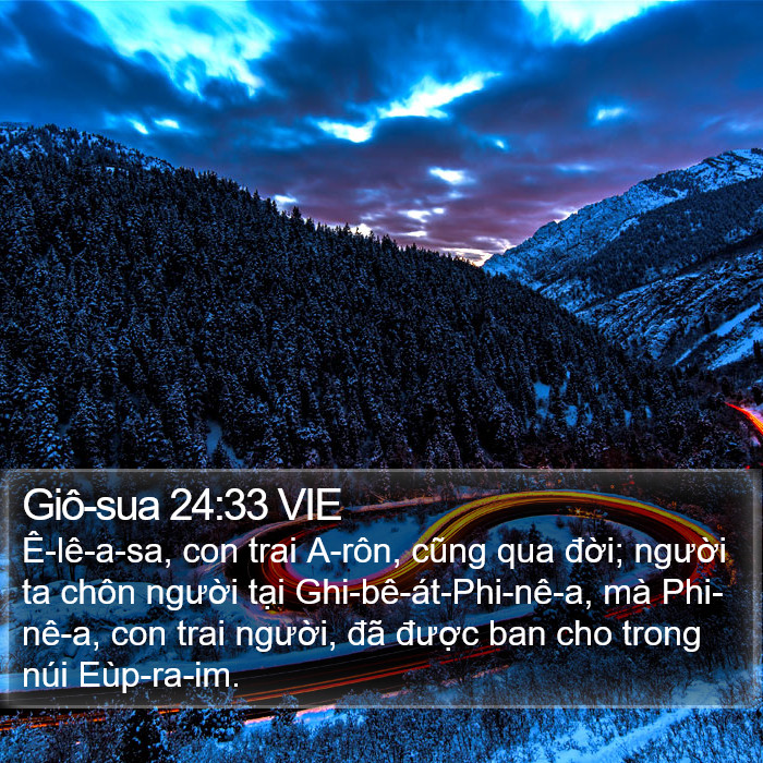 Giô-sua 24:33 VIE Bible Study