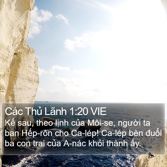 Các Thủ Lãnh 1:20 VIE Bible Study