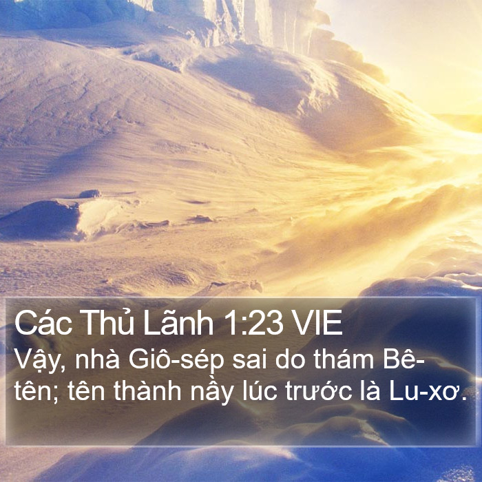 Các Thủ Lãnh 1:23 VIE Bible Study