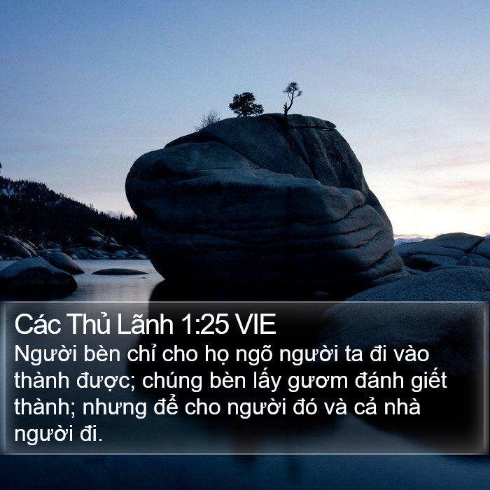 Các Thủ Lãnh 1:25 VIE Bible Study