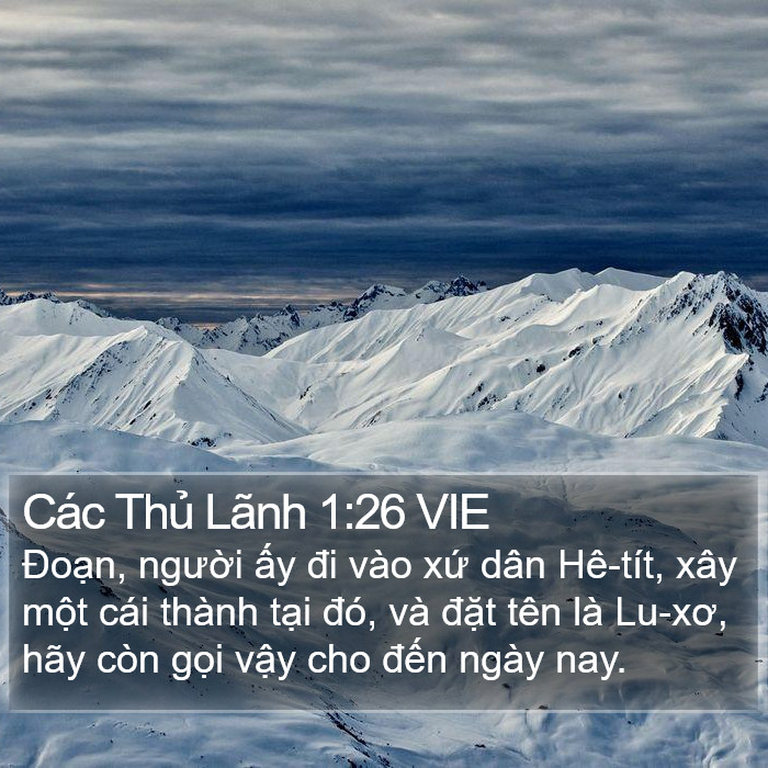 Các Thủ Lãnh 1:26 VIE Bible Study