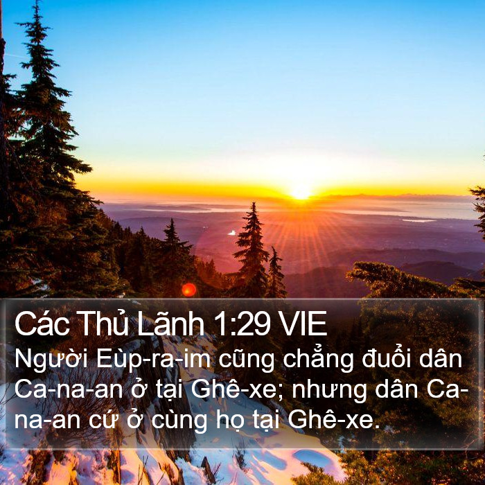 Các Thủ Lãnh 1:29 VIE Bible Study