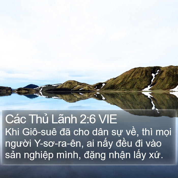 Các Thủ Lãnh 2:6 VIE Bible Study