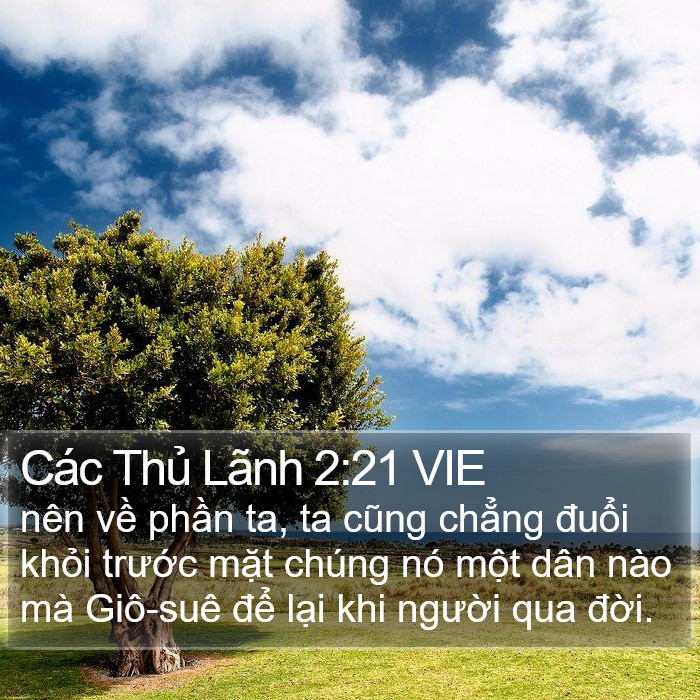 Các Thủ Lãnh 2:21 VIE Bible Study
