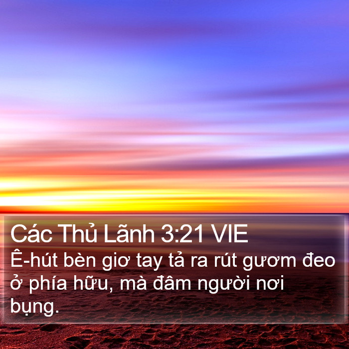 Các Thủ Lãnh 3:21 VIE Bible Study