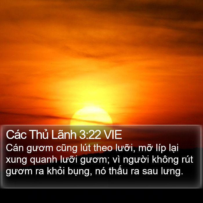 Các Thủ Lãnh 3:22 VIE Bible Study