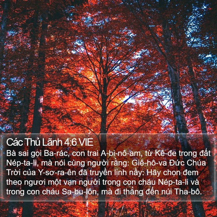 Các Thủ Lãnh 4:6 VIE Bible Study