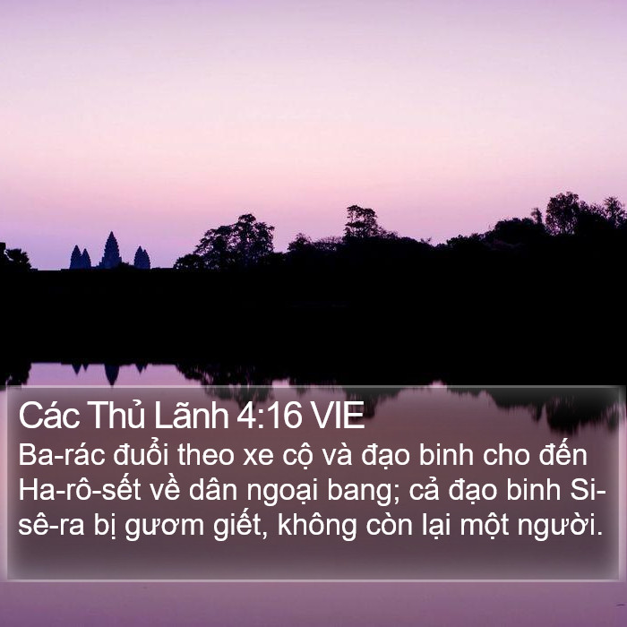 Các Thủ Lãnh 4:16 VIE Bible Study