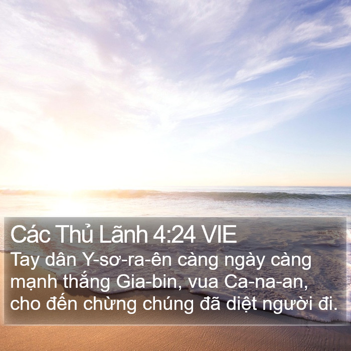 Các Thủ Lãnh 4:24 VIE Bible Study