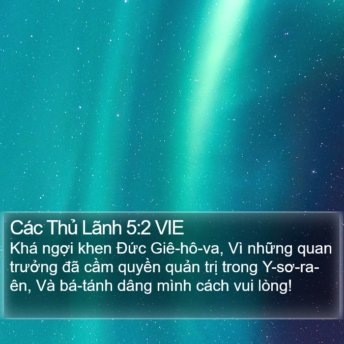 Các Thủ Lãnh 5:2 VIE Bible Study