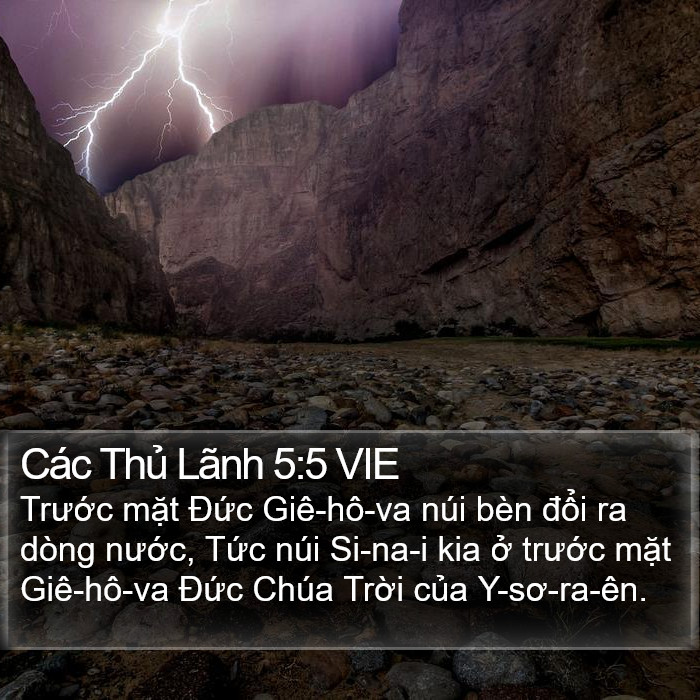 Các Thủ Lãnh 5:5 VIE Bible Study