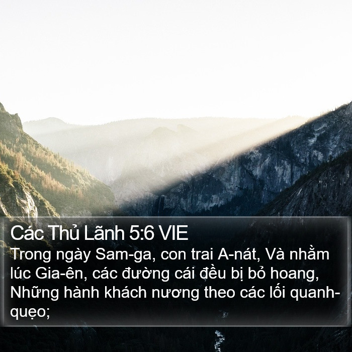 Các Thủ Lãnh 5:6 VIE Bible Study