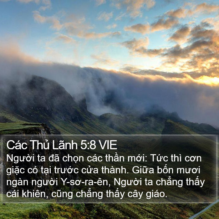 Các Thủ Lãnh 5:8 VIE Bible Study