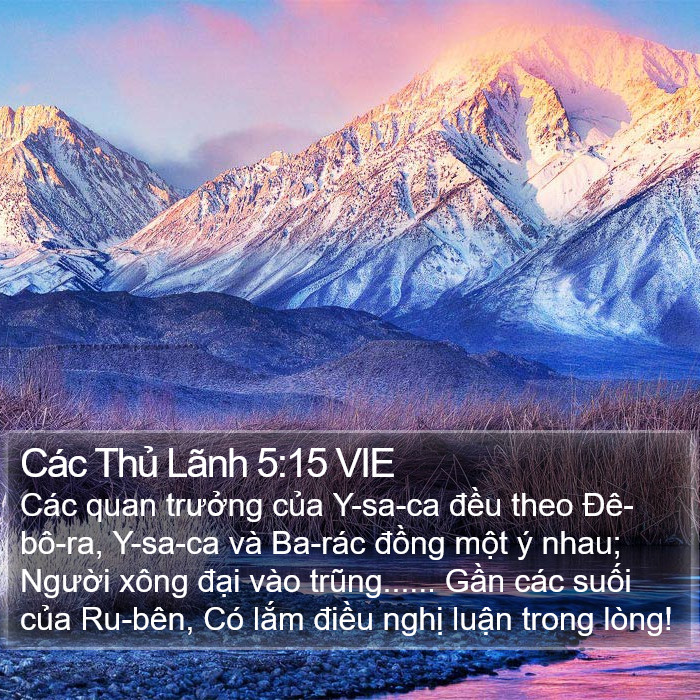 Các Thủ Lãnh 5:15 VIE Bible Study