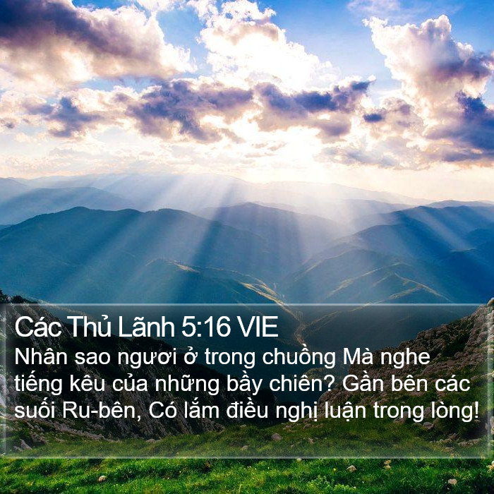 Các Thủ Lãnh 5:16 VIE Bible Study