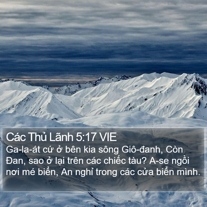 Các Thủ Lãnh 5:17 VIE Bible Study