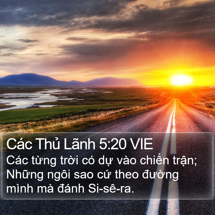 Các Thủ Lãnh 5:20 VIE Bible Study