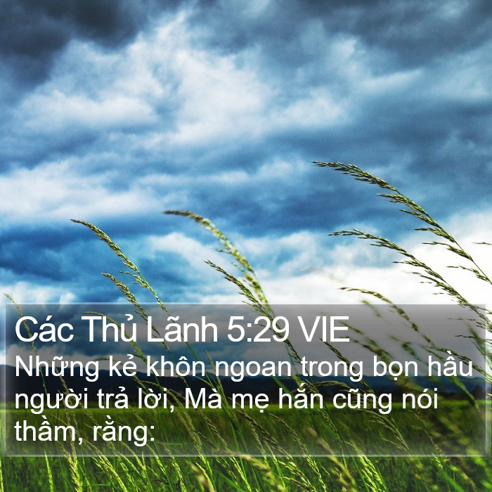 Các Thủ Lãnh 5:29 VIE Bible Study