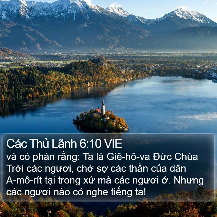 Các Thủ Lãnh 6:10 VIE Bible Study