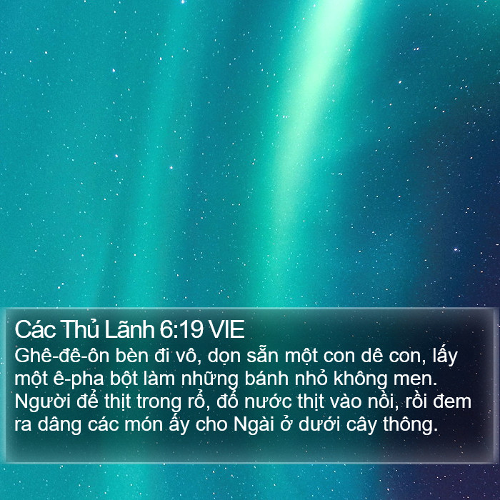 Các Thủ Lãnh 6:19 VIE Bible Study