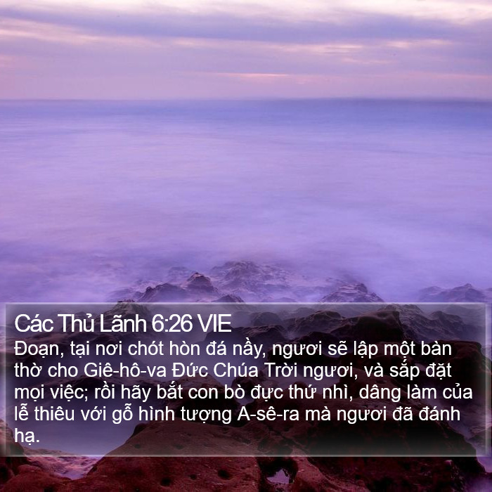 Các Thủ Lãnh 6:26 VIE Bible Study