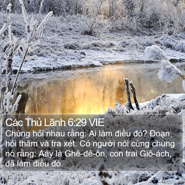 Các Thủ Lãnh 6:29 VIE Bible Study