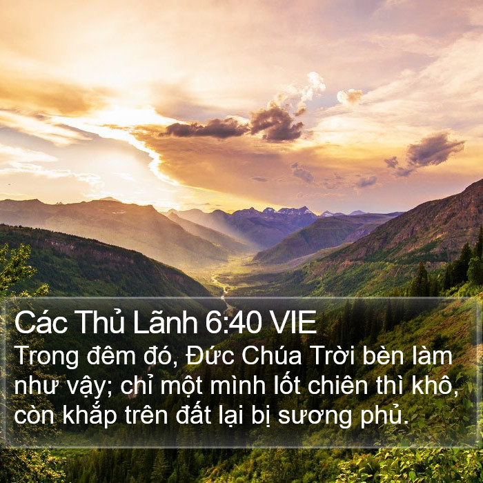Các Thủ Lãnh 6:40 VIE Bible Study