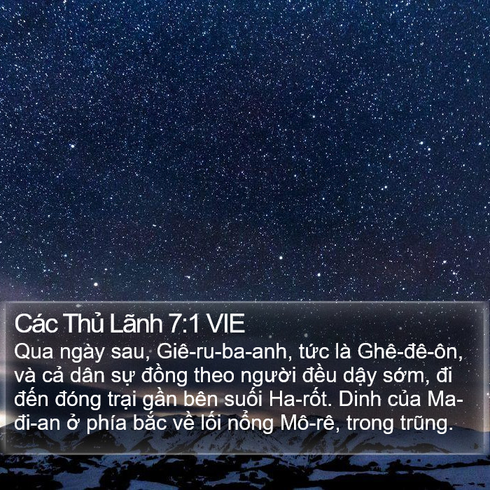 Các Thủ Lãnh 7:1 VIE Bible Study