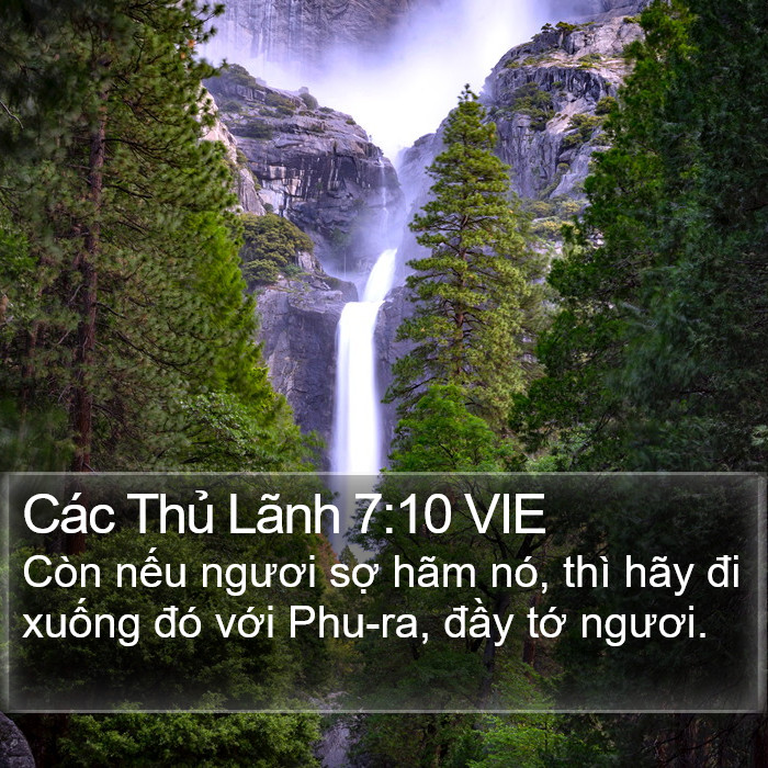 Các Thủ Lãnh 7:10 VIE Bible Study