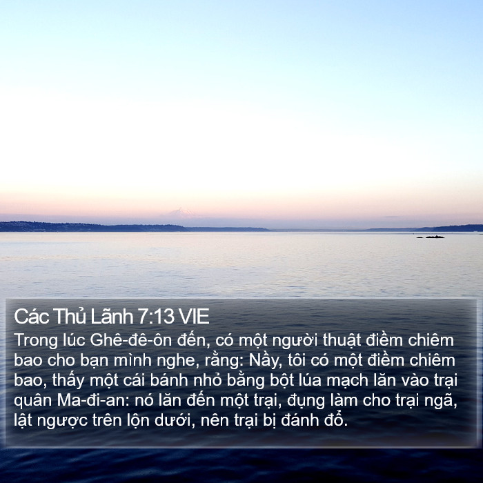 Các Thủ Lãnh 7:13 VIE Bible Study