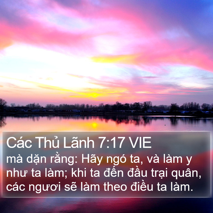 Các Thủ Lãnh 7:17 VIE Bible Study