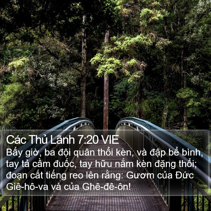 Các Thủ Lãnh 7:20 VIE Bible Study