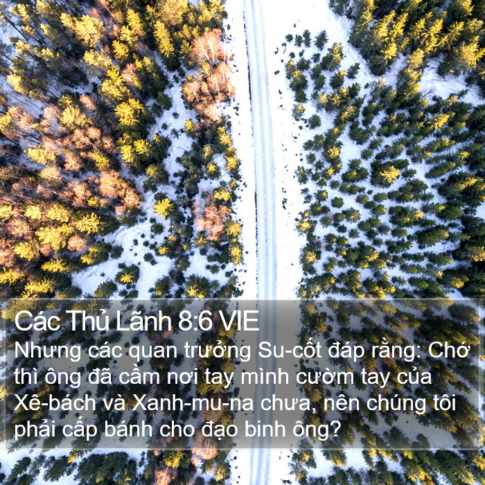 Các Thủ Lãnh 8:6 VIE Bible Study
