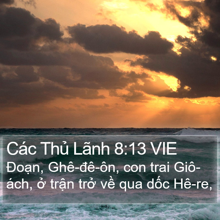 Các Thủ Lãnh 8:13 VIE Bible Study