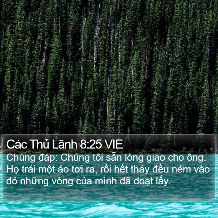 Các Thủ Lãnh 8:25 VIE Bible Study