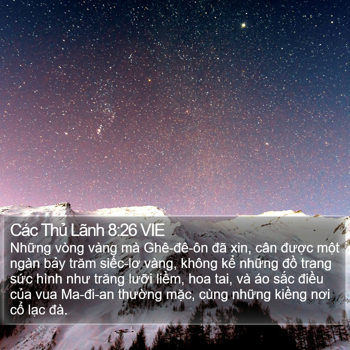 Các Thủ Lãnh 8:26 VIE Bible Study