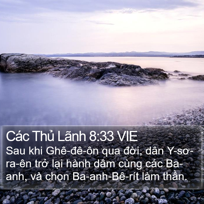 Các Thủ Lãnh 8:33 VIE Bible Study