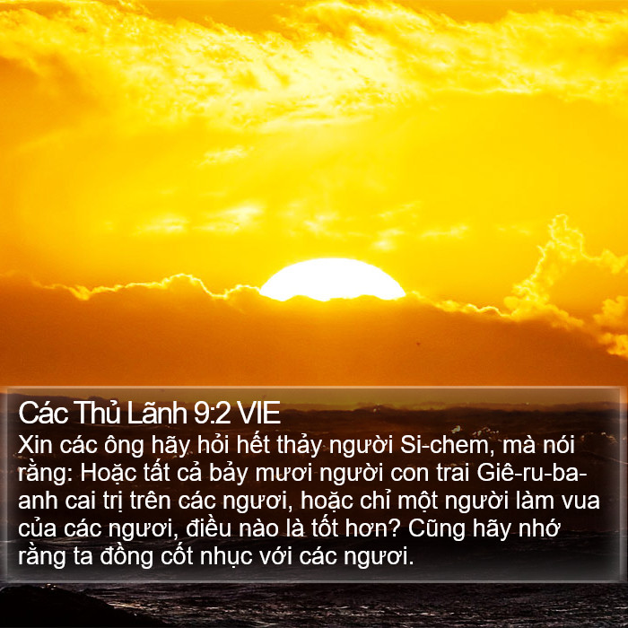 Các Thủ Lãnh 9:2 VIE Bible Study