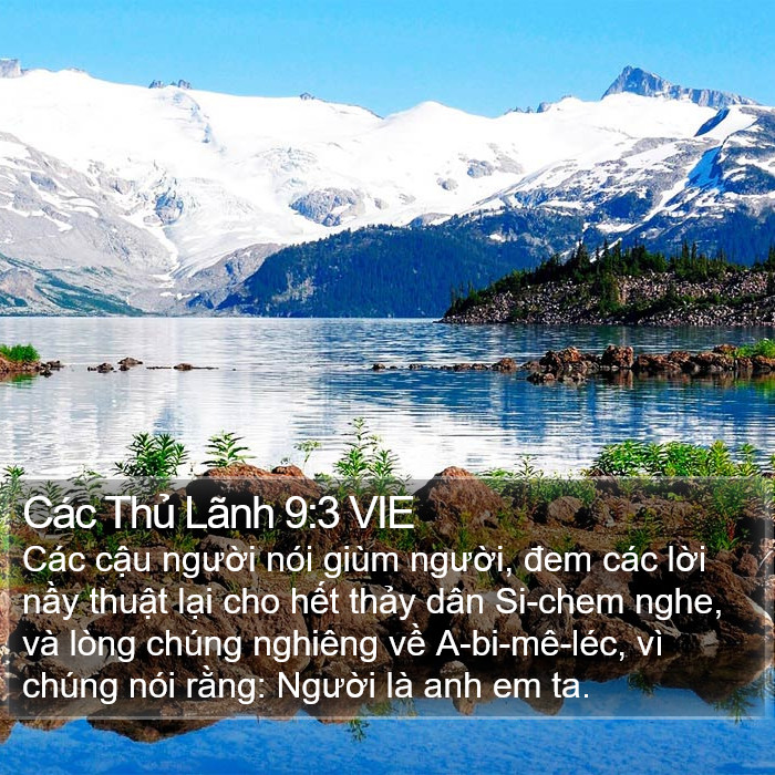 Các Thủ Lãnh 9:3 VIE Bible Study