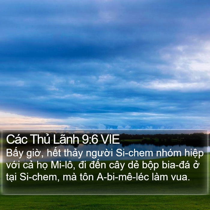 Các Thủ Lãnh 9:6 VIE Bible Study