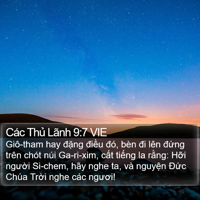 Các Thủ Lãnh 9:7 VIE Bible Study