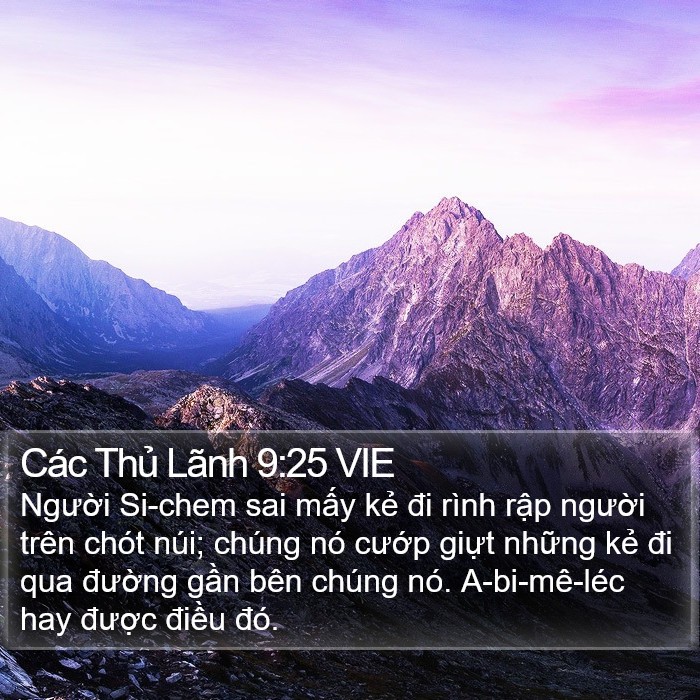 Các Thủ Lãnh 9:25 VIE Bible Study